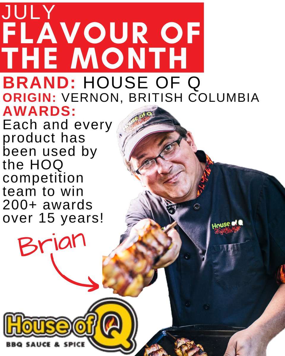 barbecuesgalore's tweet photo. Our NEW #FlavourOfTheMonth is here 👅 It's @House_of_Q by multiple-time award winner, Brian Misko! Canadian-made in Vernon, BC. The #HouseOfQ competition team has won HUNDREDS of awards with their expertly blended sauces &amp; spices. 

Check them out here: https://t.co/B7e5OBVmrY https://t.co/aaetLbvEpn