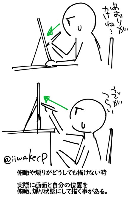 俯瞰、煽りが描けない時によくやるんですけど…
私以外にもやってる人がいると信じているよ(震え声) 