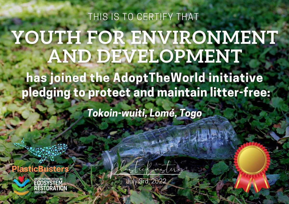 Proud to have joined the AdoptTheWorld initiative to do our bit for the environment! If you would like to join us and a team of over 3,000 volunteers from all over the world,or find out more about the initiative, please visit: adopttheworld.org
#YED
#adopttheworld