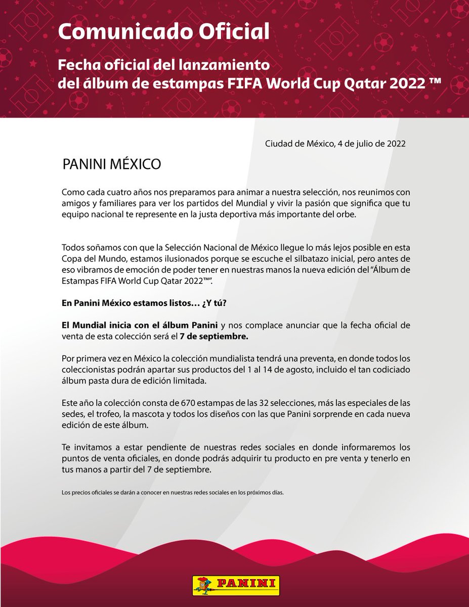 PaniniSportMx's tweet photo. Estamos listos... ¿Y tú? 

#EstampaTuPasión📕 | #Qatar2022🇶🇦 https://t.co/6oqKlWLjps