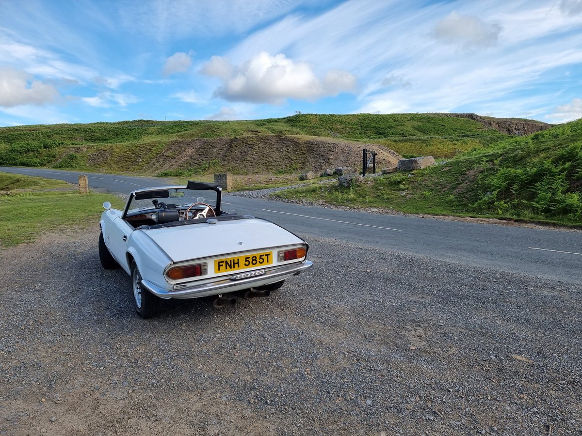 Things I'm never going to tire of. Taking a 70s British sportscar through the Durham Dales.