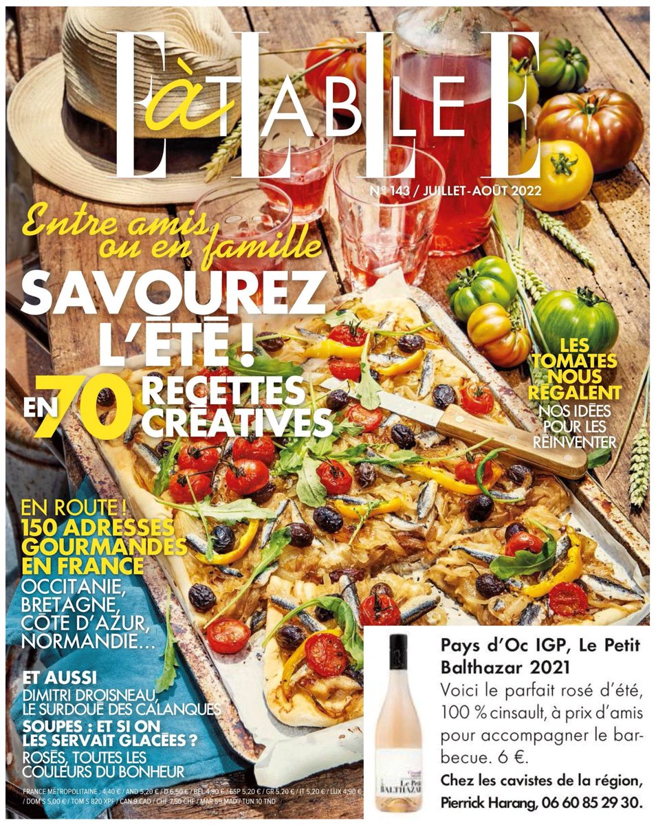 Le Petit Balthazar rosé 2021 mis en avant par <a href="/elleatable/">Elle à table</a> pour cet été.
La vie en rosé! 🍷😎🤙🏻
#balthazardanslapresse 
@agence_force4 @les_celliers_jean_dalibert @paysdocigpwines