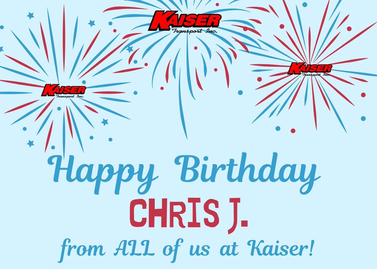KaiserTransport's tweet photo. #HappyBirthday to one of our #LongHaulDrivers....Chris J!  Have a great day!! https://t.co/kaSjZ4DqhG