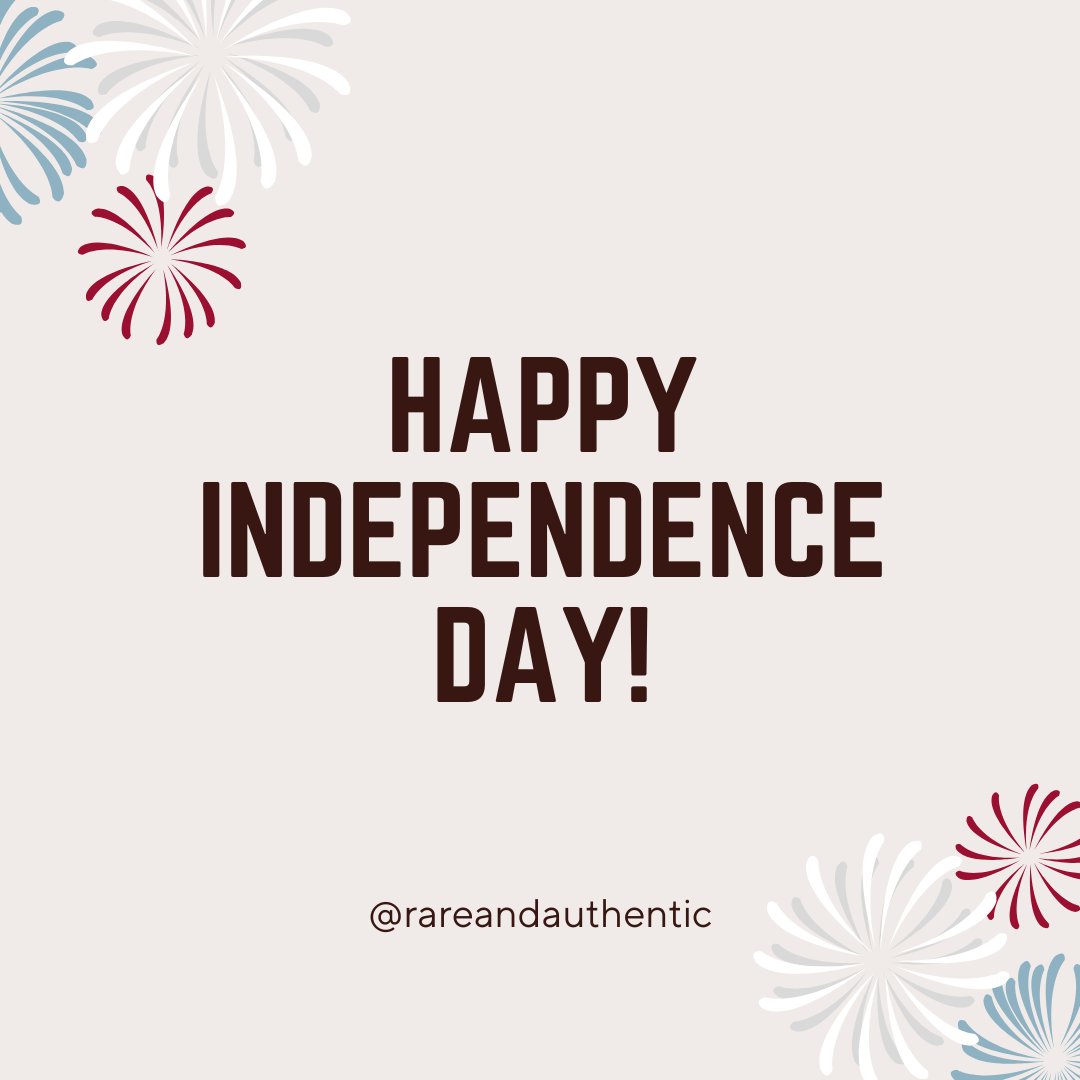 RarePRFirm's tweet photo. Have a Happy and Prosperous Independence Day! Take time to celebrate your achievements and be grateful for what you have.
@rareandauthentic
.
.
.
.
.
.
#RareAndAuthentic #Rare #Success #Dreams #Vision #WomeninBusiness #Entrepreneur #motivation #marketing #FourthofJuly https://t.co/d4Jhqnc1Y2