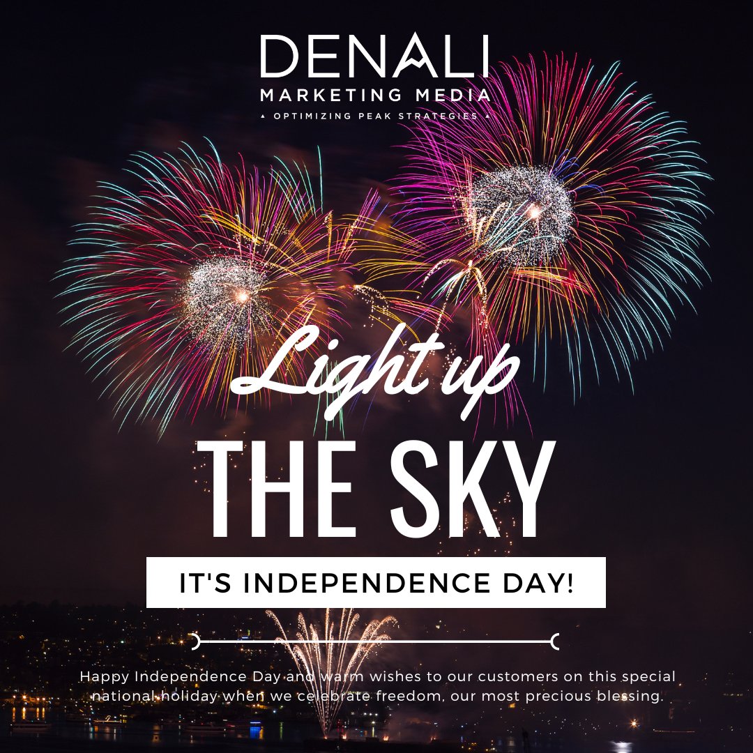 MediaDenali's tweet photo. Happy #IndependenceDay and warm wishes to our customers on this special national holiday when we celebrate freedom, our most precious blessing! #4thOfJuly https://t.co/pYMV2R4cNf
