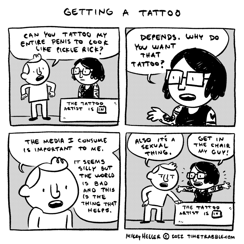 i drew a comic about getting a tattoo 