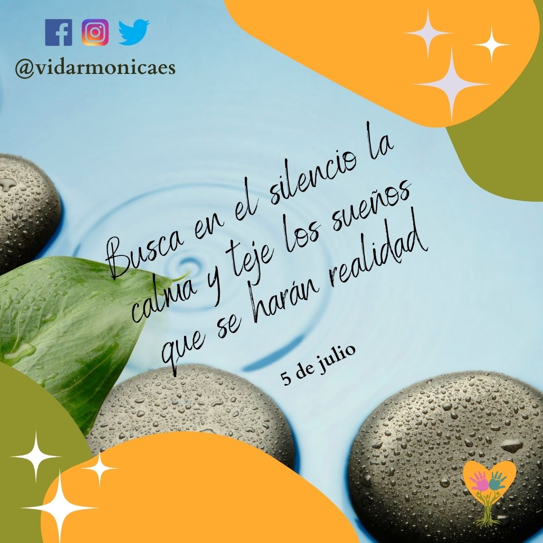 Acalla el ruido de la mente parlanchina, creadora de tanta confusión y busca el silencio, dentro y fuera de ti para conectar con la visión y los sueños. 
Enfócate en una tarea concreta para calmar tus pensamientos.

#pensamientodeldia #5dejulio #calmatumente