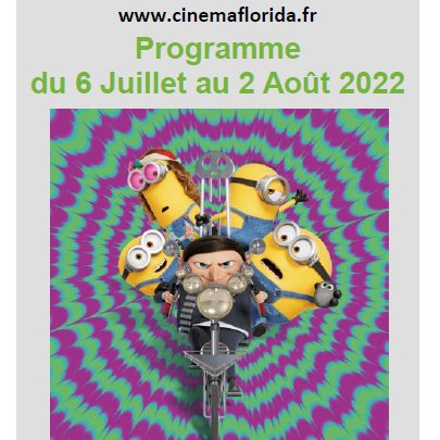 CinemaFlorida's tweet photo. C'est bientôt la reprise pour le Florida.
Découvrez le nouveau programme du 6 juillet au 2 août !!
Sur notre site : https://t.co/HB2sGX1xXj et en PDF : https://t.co/gDrzXLLle3
Au plaisir de vous retrouver 🥰 https://t.co/P58tKKR5of