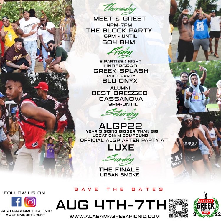 ALGreekPicnic's tweet photo. Get your tickets for #ALGP22 by clicking the link in our bio! https://t.co/BSG88QBIt6