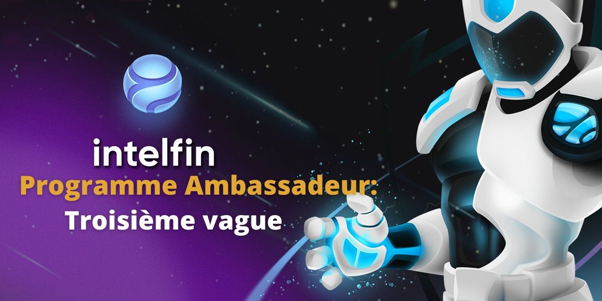 intelfin_fr's tweet photo. 🤖 Rejoignez le Programme Ambassadeur de 
@intelfin_global

 pour gagner gratuitement #NFTs !

 APPLIQUER MAINTENANT!
 ✅ RT et similaires
 ✅ Rejoindre #Intelfin Discord : https://t.co/ueVgP9dr3R
 ✅ Remplir le formulaire de candidature 👇
 https://t.co/u7Wb0yP667
 #Ambassadeur https://t.co/xKGyg5nFen