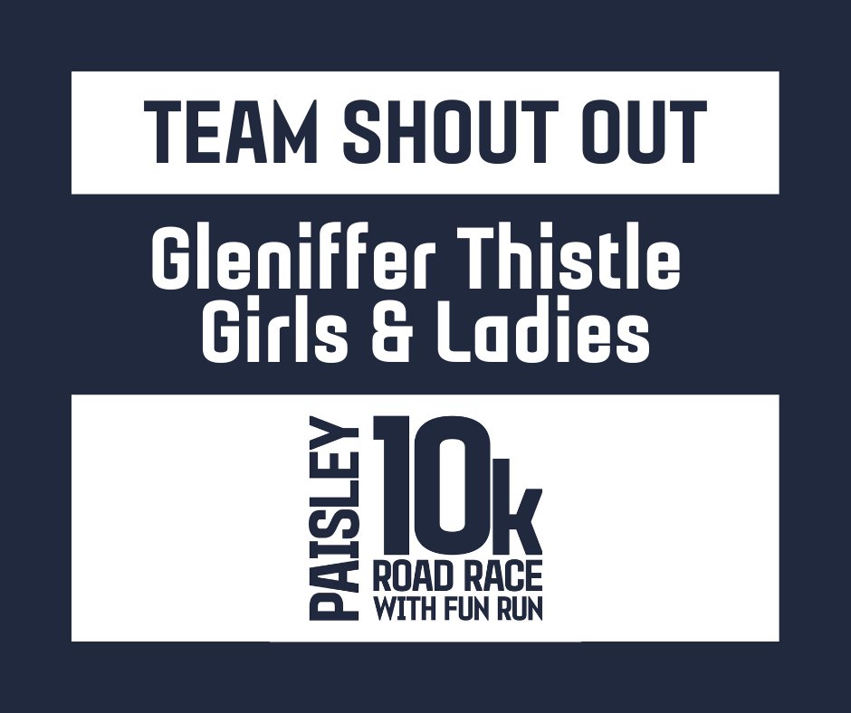 #TeamTuesdays 🙌 With less than 50 days to go until our Fun Run, we hope your training is underway <a href="/GlenifferG/">Gleniffer Thistle Ladies</a> 🤩

Why not join them 👉 bit.ly/Paisley10k2022    or for team/club signups, contact Yvonne at yvonne.mcletchie@renfrewshire.gov.uk ℹ️