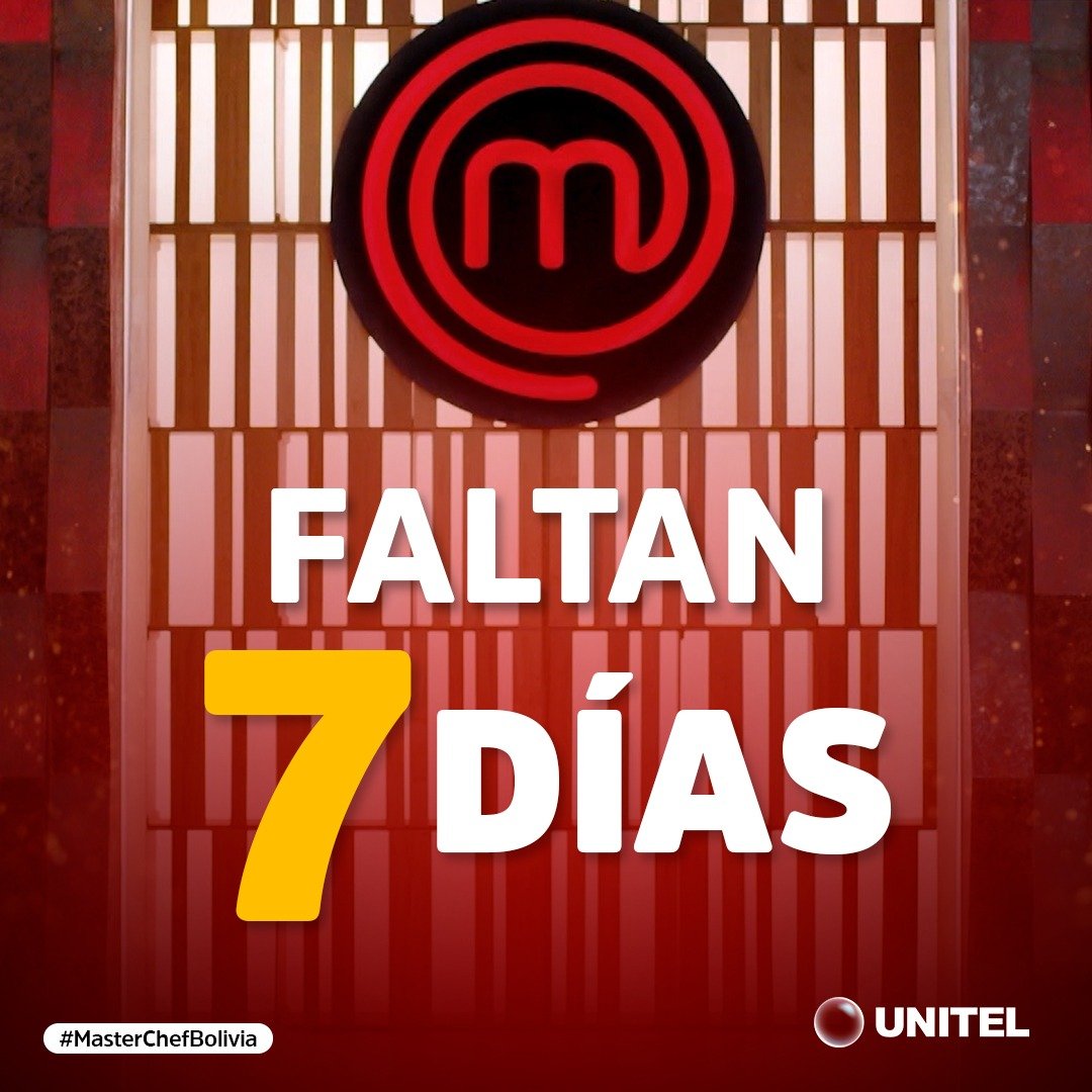 MasterChefBO's tweet image. 🔥¡A solo una semana del gran estreno de #MasterChefBolivia!🔥
Muy pronto vivirás la adrenalina y euforia del reality de cocina más importante del mundo, solo por las pantallas de @unitelboliviab 

Espéralo el 11 de julio a las 22:00 🥳