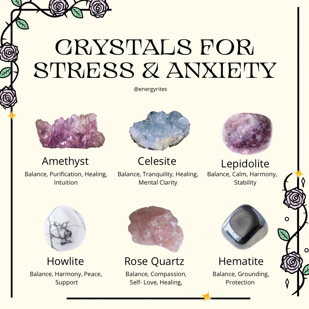 Energyrites's tweet photo. Crystals For Stress &amp; Anxiety https://t.co/MSxE2hoY5b