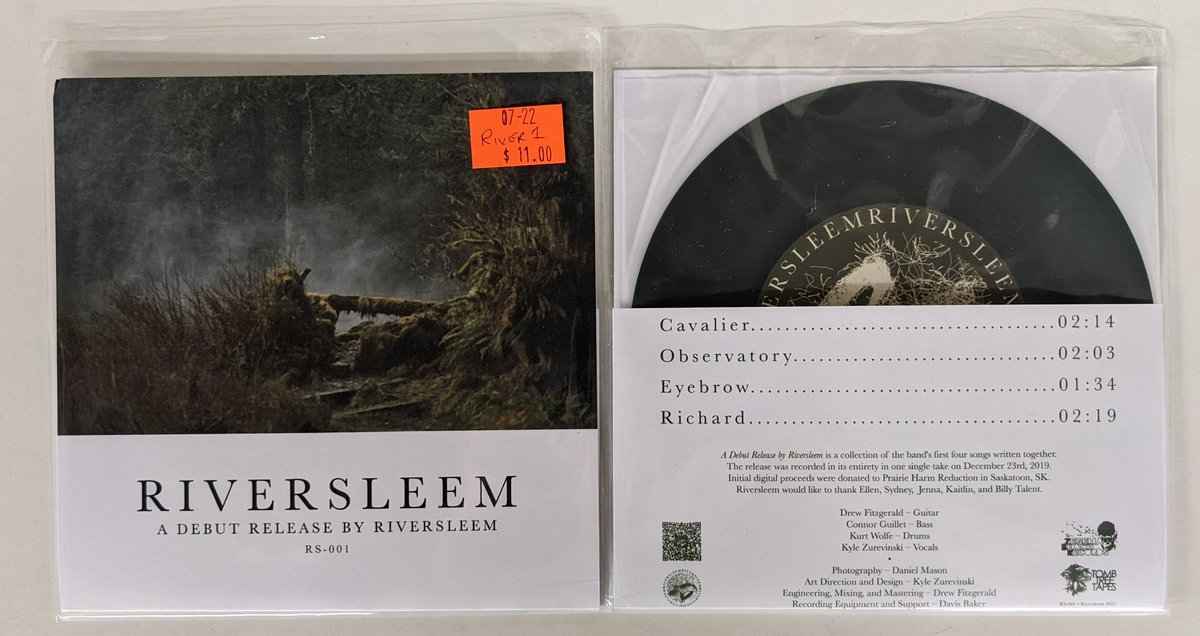 collectedge's tweet photo. We've got something special this #MusicMonday at Saskatoon's Collector's Edge, with copies of the the very limited "forest green" coloured 7" #VinylRecords of the "A Debut Release By Riversleem" EP from Saskatoon Hardcore band, @riversleem! You snooze, you lose. https://t.co/4hfJkAQBzU