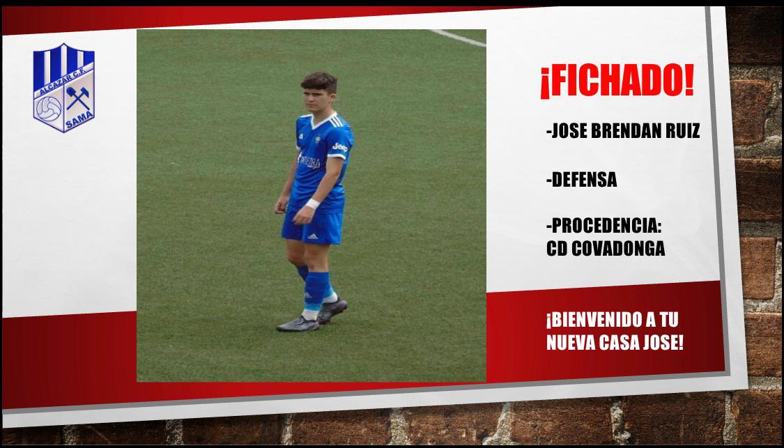 ¡FICHAJE! 🔴🔵

🛡 Defensa: Jose Brendan.

Jose, procedente del CD Covadonga, aportará compromiso, fortaleza y seguridad a la zaga de nuestro Juvenil "A".

¡BIENVENIDO A TU NUEVA CASA JOSE!

#SomosAlcázar
#Desde1954
