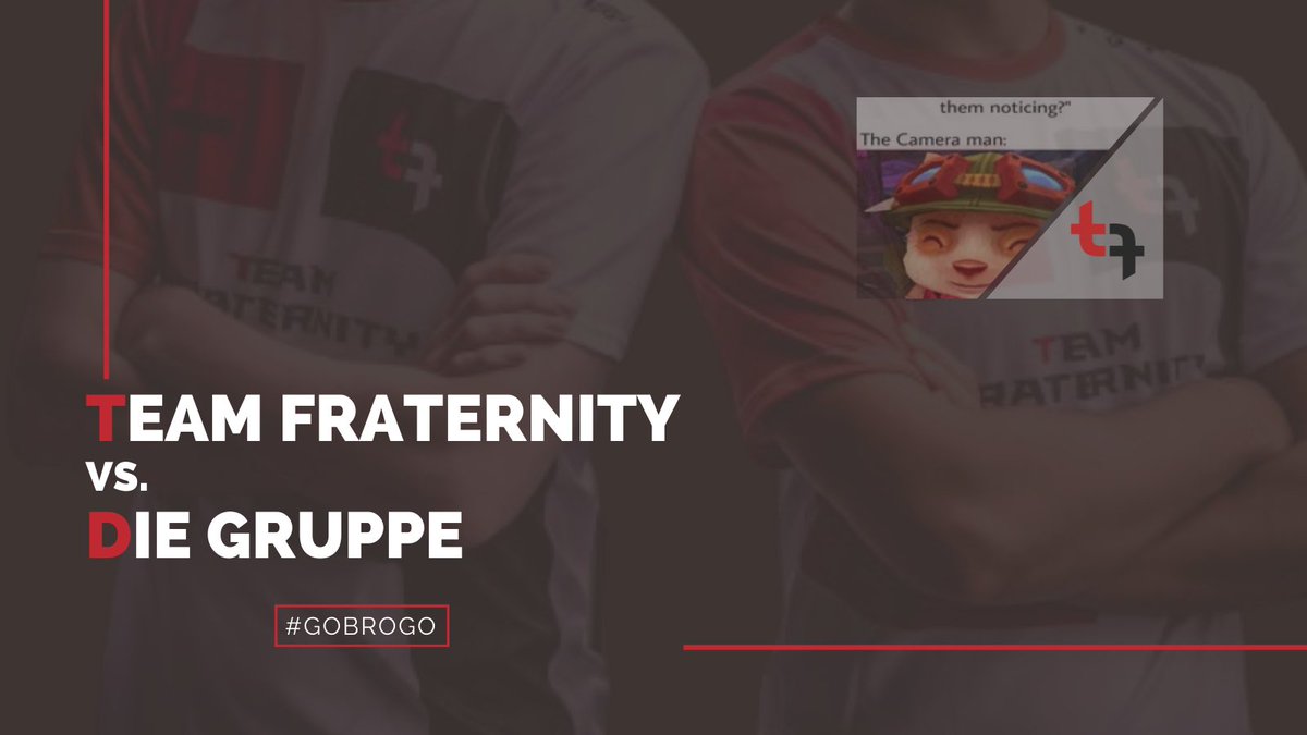 Fraternity_Org's tweet photo. 🔥LoL🔥

First defeat after 4 matches as we lose to #DieGruppe with 0-2 in today's @PrimeLeague match.

GGWP:
@silver219_ 
@DerLenno 
@_Ridum_ 
@Das_Guerkchen 
@cornichenSupp 

#TeamFraternity
#GoBroGo https://t.co/6tTeDVDi1p