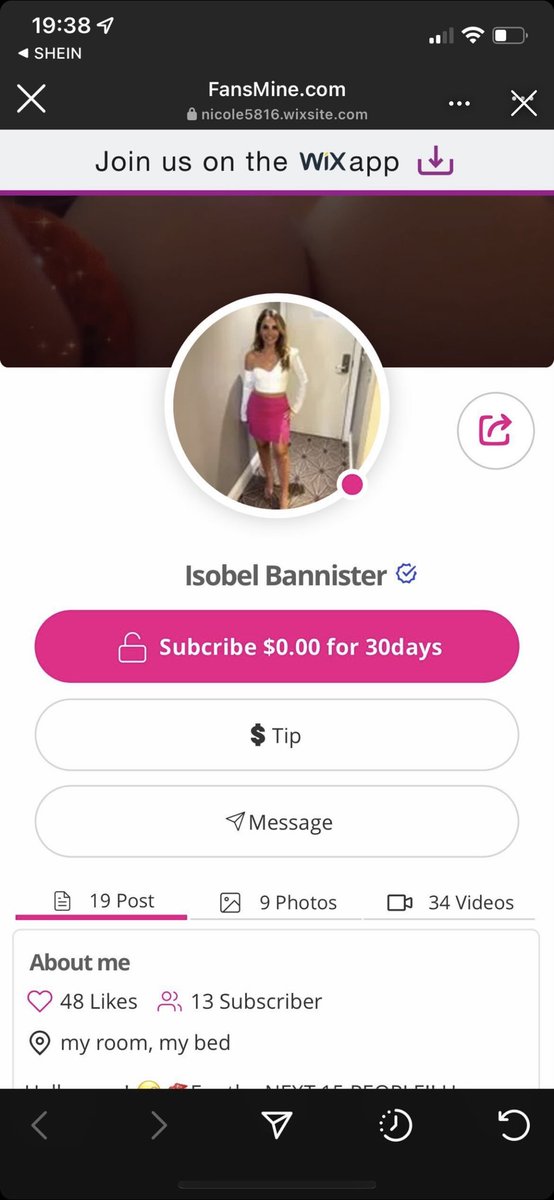izzie_xox's tweet photo. @Wix hello I have had a page created in my name and using my images which is a fake account/page- can you please have this removed immediately. Thank you https://t.co/nV2e6pIHnU