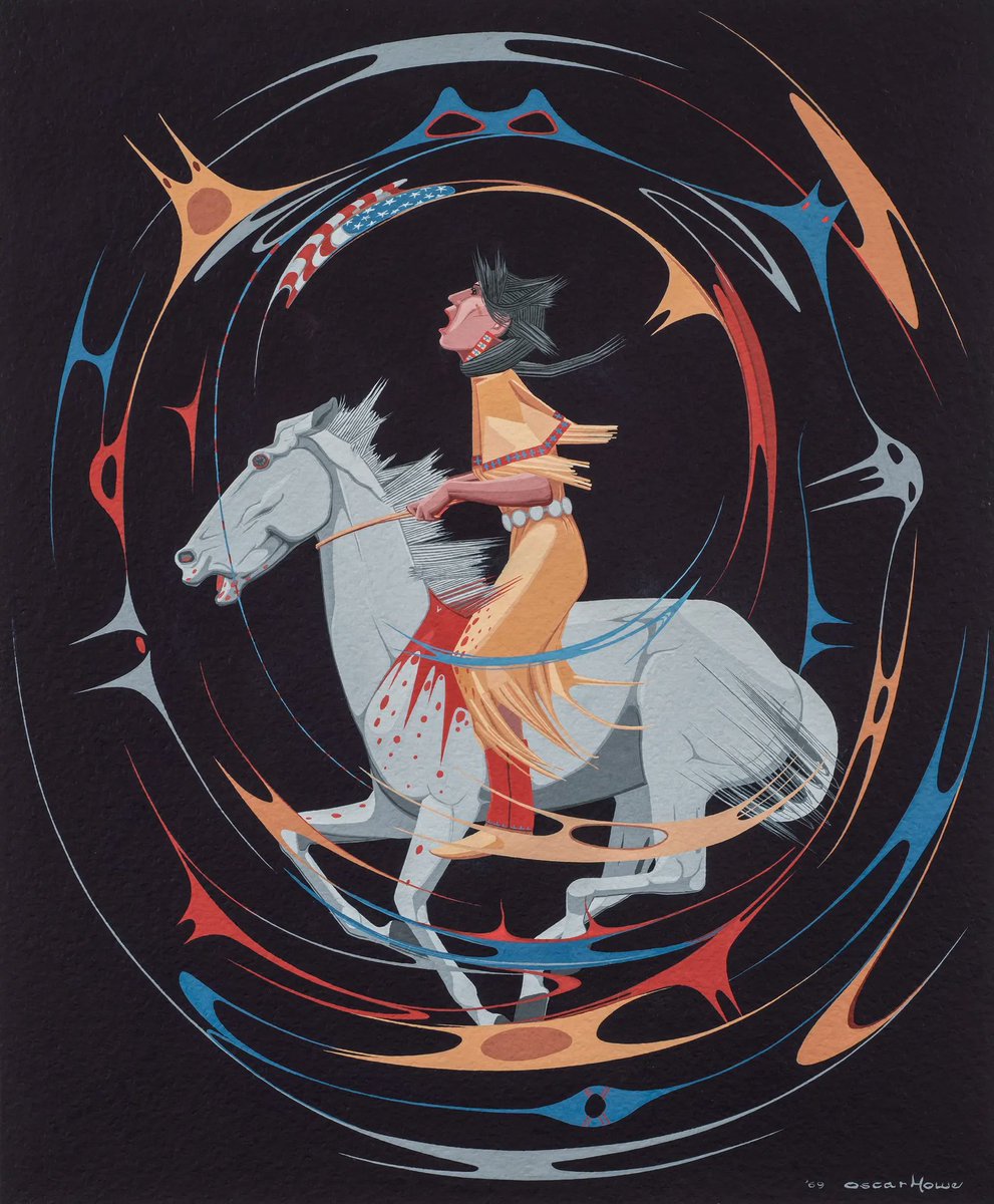 To celebrate #4thOfJuly it would be remiss of me to not share with you a painting that means so much to me. "Fleeing a Massacre" by #OscarHowe is a magical piece that stands out as one of America's great contemporary paintings. Truly winsome