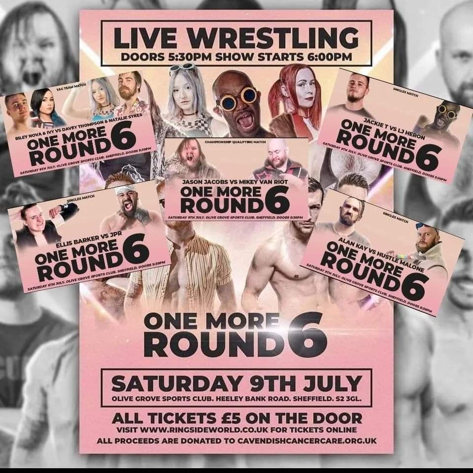 teamdirtbag23's tweet photo. One More Round is THIS SATURDAY.
Let's do this for @CavCancerCare
Let's do this for Trav.
Grab your tickets on the door or via @RingsideWorld
#sheffield #wrestling #iloves #britwres https://t.co/GQymZdRoUN