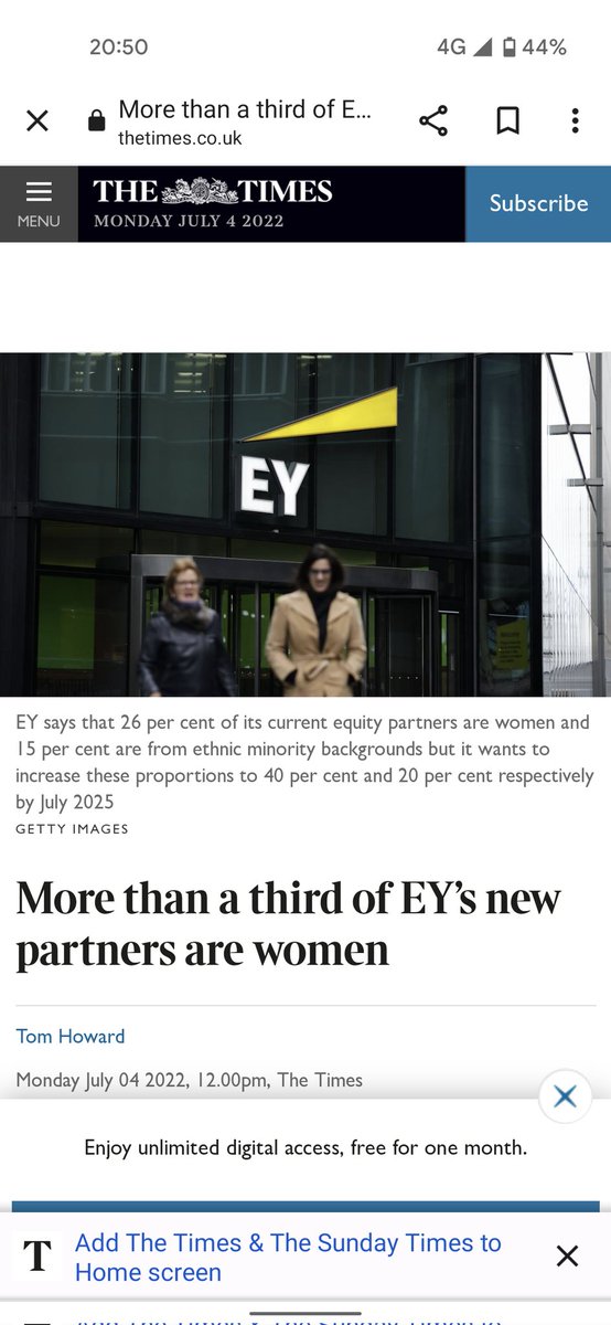 Wow, a whole third! Not sure why they think this is enough  #feminist #ey #tryharder