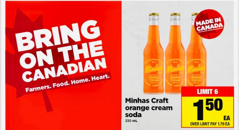 manjitminhas's tweet photo. Great deals on all 7 flavors of Minhas Craft Sodas at all Real Canadian Superstores! #craftsoda #madeinyyc #realingredients https://t.co/OMRuSywuUQ