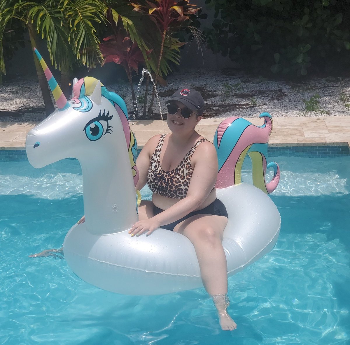 Jin and I love a unicorn float! #ARSDSelcaDay #SEOKJIN #Jinnie #unicornlife #unicorn #poolfloat