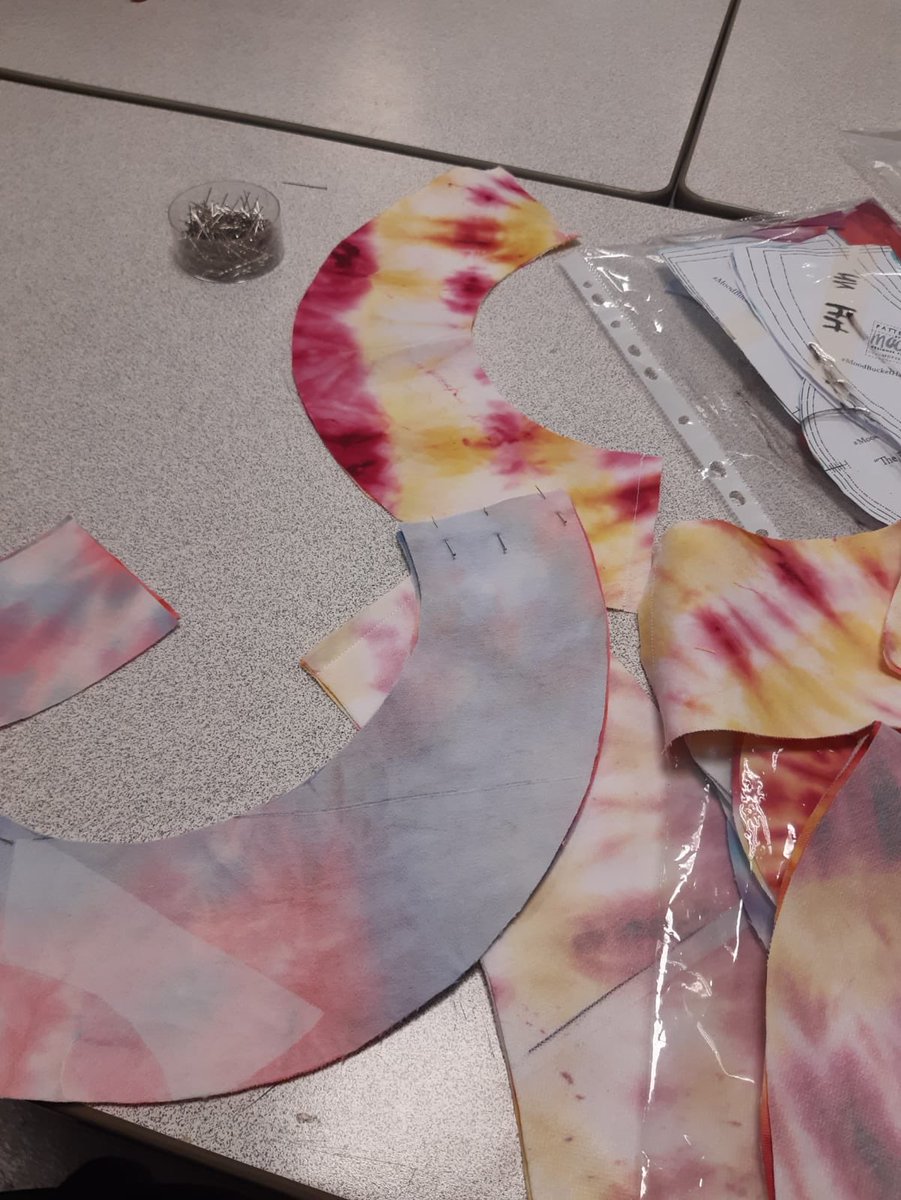 ArtRastrick's tweet photo. Chloe, Layla Rose, Junior, Zander, Toby, Kaiya, Naiya, Matilda, Aditi at the Bucket Hat Textile Club 😊 @RastrickHigh #ks3textiles https://t.co/8G3FCLZtj7