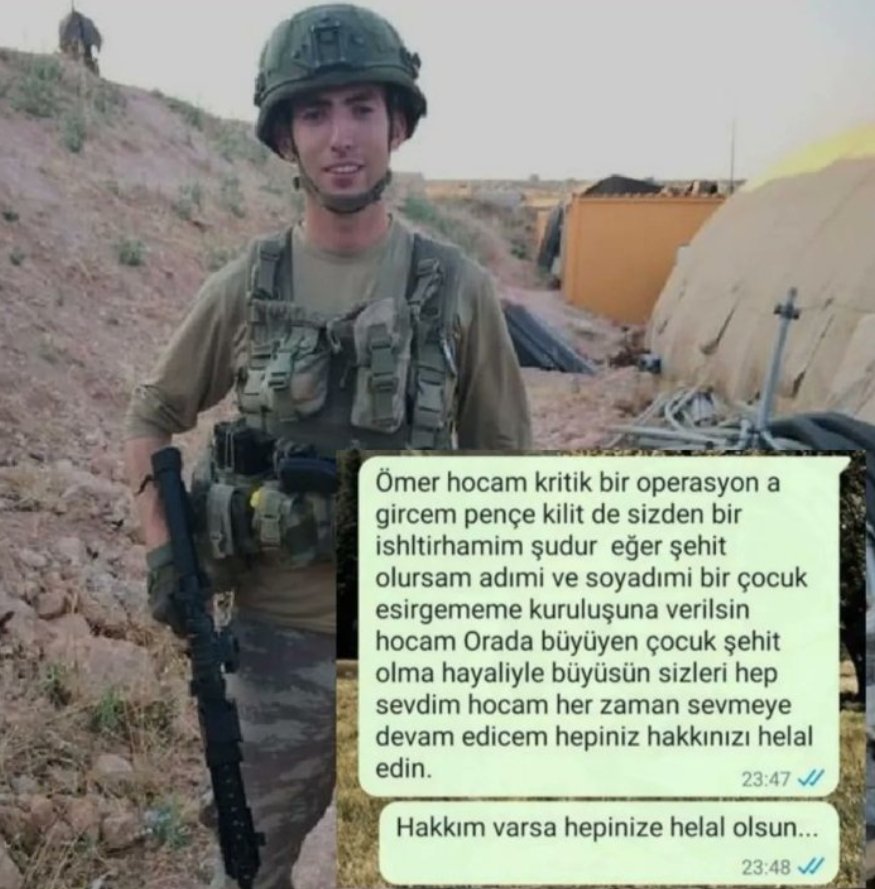 ŞEHİDİMİN ADI YAŞASIN
Şehitler ölmez. Yiğidim.Kahraman.ENES ÖZGÜL Ruhun şad,mekanın cennet olsun.😔😔