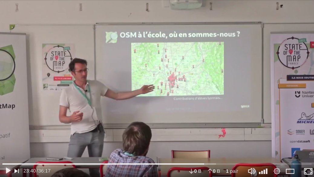 Le Libre Éducatif (@lelibreedu) on Twitter photo "OSM à l'école : où en sommes-nous ?" (notamment en SNT)
Intervention de @Bristow_69 (<a href="/DANE_acLyon/">DRANE Lyon</a>) au récent "State Of The Map France" à Nantes <a href="/sotmfr/">State Of The Map FR</a> rendez-vous de la communauté fr #OpenStreetMap
En projet un parcours m@gistère dédié
Vidéo en CC-by
peertube.openstreetmap.fr/w/nRsTpQb3pRou… "OSM à l'école : où en sommes-nous ?" (notamment en SNT)
Intervention de @Bristow_69 (<a href="/DANE_acLyon/">DRANE Lyon</a>) au récent "State Of The Map France" à Nantes <a href="/sotmfr/">State Of The Map FR</a> rendez-vous de la communauté fr #OpenStreetMap
En projet un parcours m@gistère dédié
Vidéo en CC-by
peertube.openstreetmap.fr/w/nRsTpQb3pRou…