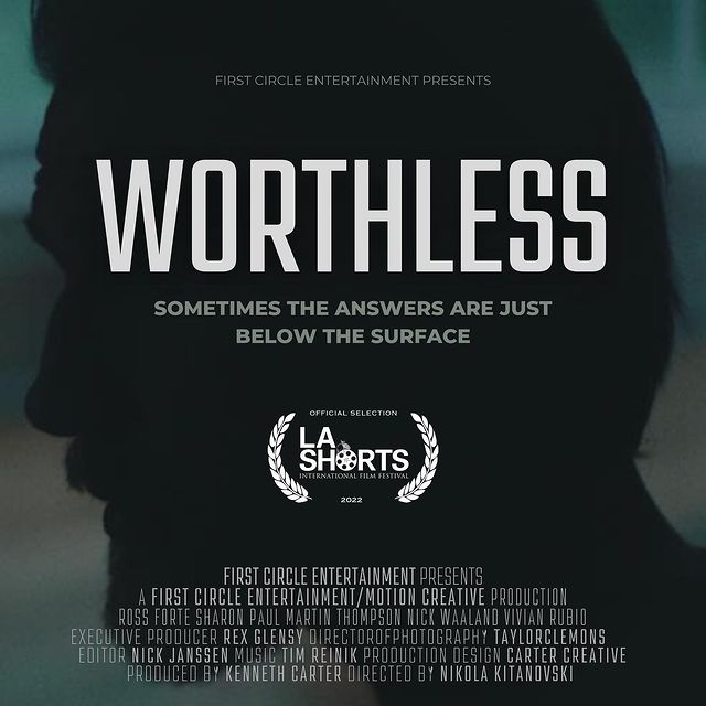 MartinThomActor's tweet photo. WORTHLESS is an Official Selection of the @LAshortsFest 2022! Written by @kcartertv and brilliantly directed by @__nikoLA___ This gorgeous little film was made just before the world shut down. So happy to see it finally get the recognition it truly deserves! Congrats to all! https://t.co/CJEF6w1ABO