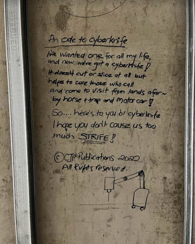 At ARO we are renovating one of our bunkers to house our new <a href="/Accuray/">Accuray</a> Cyberknife S7.

It is a great opportunity for our amazing staff to leave a message for future generations!