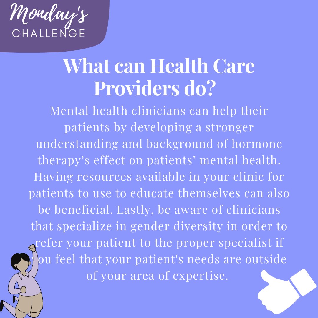 PMChosenFamily's tweet photo. This weekโs #MondayChallenge focuses on the importance of having a background in #genderdiversity and #hormonetherapy in order to provide better care for #patients undergoing hormone therapy. @Dr_SchulzQuach #inclusivecare #queercancer #mentalhealth #2SLGBTQIA+ #genderidentity https://t.co/8CJyRZf5mU