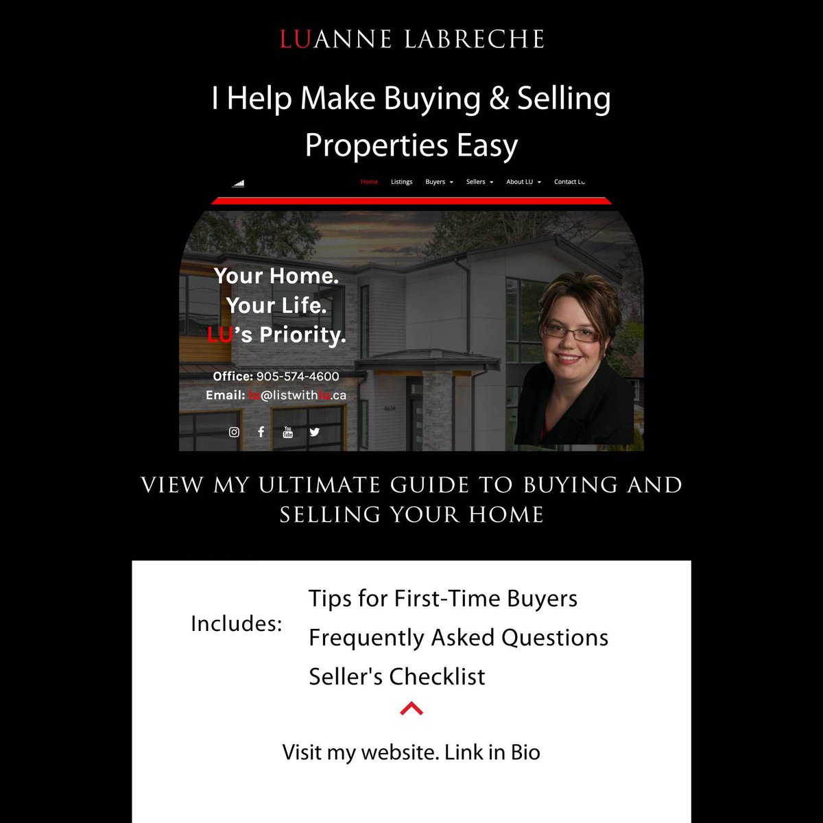 listwithLU's tweet image. Whether selling or buying, I'm here to help YOU 🏡 #listwithLU #LUtoView #LUanneLabreche #ReferralsWelcome #sellingahouse #buyingahome #HamiltonRealEstate #NiagaraRealEstate #Hamilton #HamOnt #Niagara #NiagaraRegion #Halton #Burlington #Brant