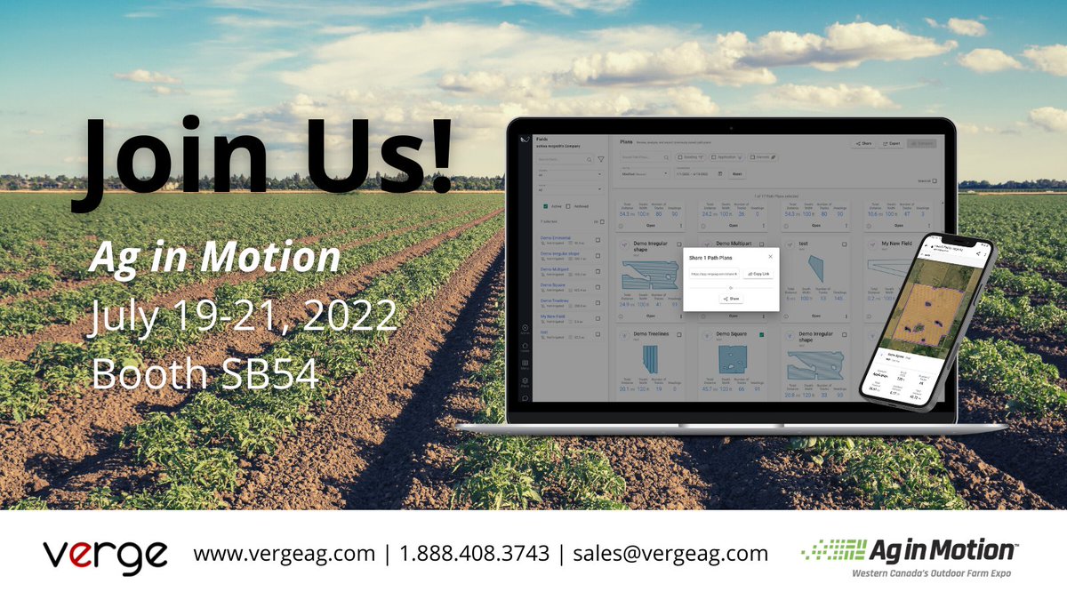 We'll be at <a href="/AginMotion/">Ag in Motion</a> July 19-21, 2022! Booth SB54. Come by, say hi, and see how our path planning solution, Launch Pad, helps growers save time - and money - in the field.

See you there! 

#agtech #pathplanning #AIMWorthIt #AIM22 #WestCdnAg #SaskAg
