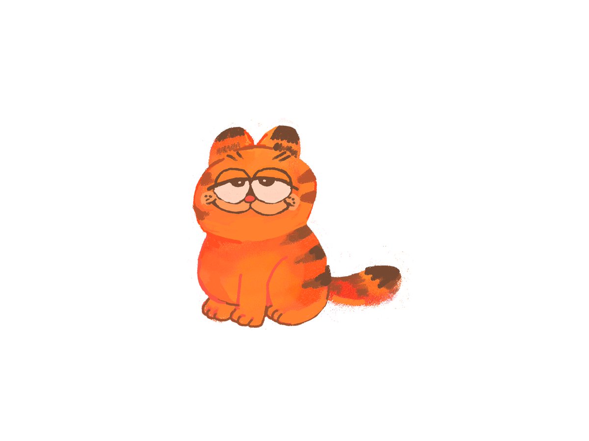 「vintage garfield is just incredibly frie」|shan horan 🎷 🐛のイラスト