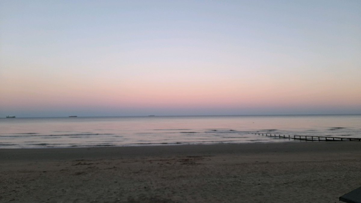 Beautiful evening on the beach just fini...