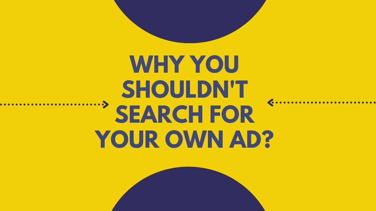 Have you ever tried to look for your own ad? If you did (or not) check out our last article on our website where we tell you why you shouldn't look for your own ad 👇

buff.ly/3yeZa8S