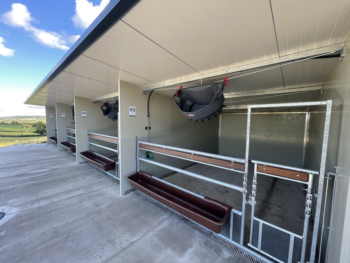 joshh_barrow's tweet photo. CALF HOUSING 

Optimum Climate Calf Barns finished off in Holywell.

Controlling temperature fluctuations📊
No sharing of air space between groups ❌
Reducing Humidity &amp; Moisture 💧
Rearing in social groups ✅

#calfrearing #calfhousing #calfhealth https://t.co/eeiIinsf0k