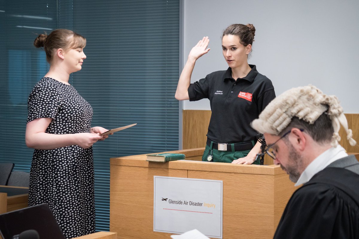 JonNewton999's tweet photo. #OperationJACKSCREW concluded on Thursday with students and staff from a variety of @UWEBristol programmes ‘giving evidence’ in a mock public inquiry. Linked to the evens of our aviation disaster simulation, plenty of drama was captured! #highfidelitysimulation 🎬🎥🚓🚒🚑🚁🩺💊💉 https://t.co/rzhykM0oqG