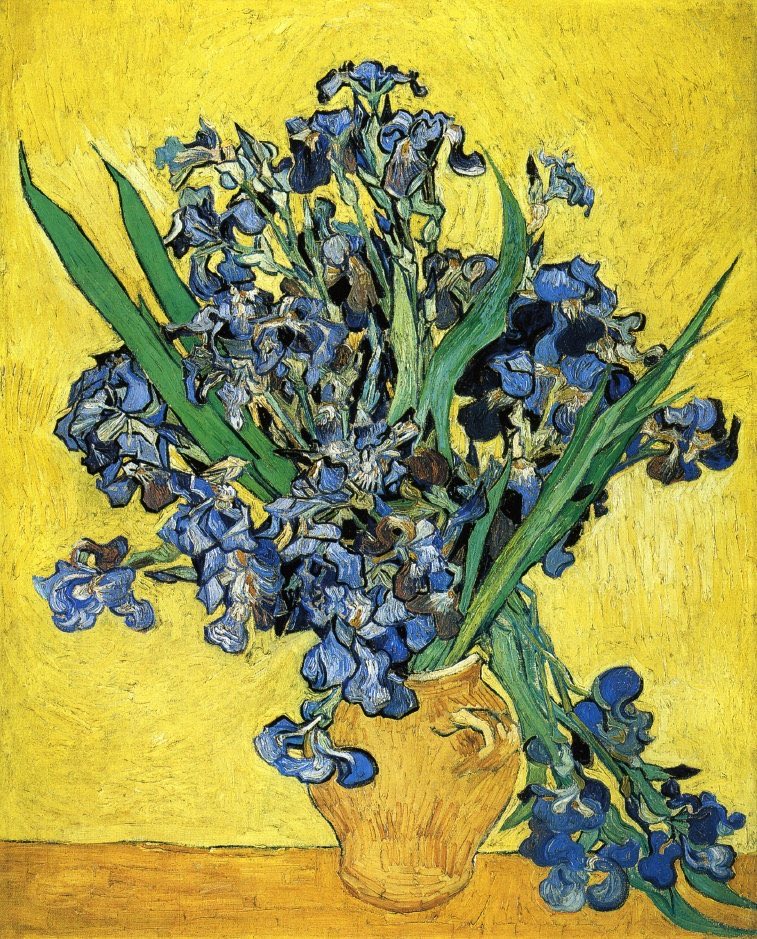 Naturaleza muerta con lirios, 1890, Vincent Van Gogh