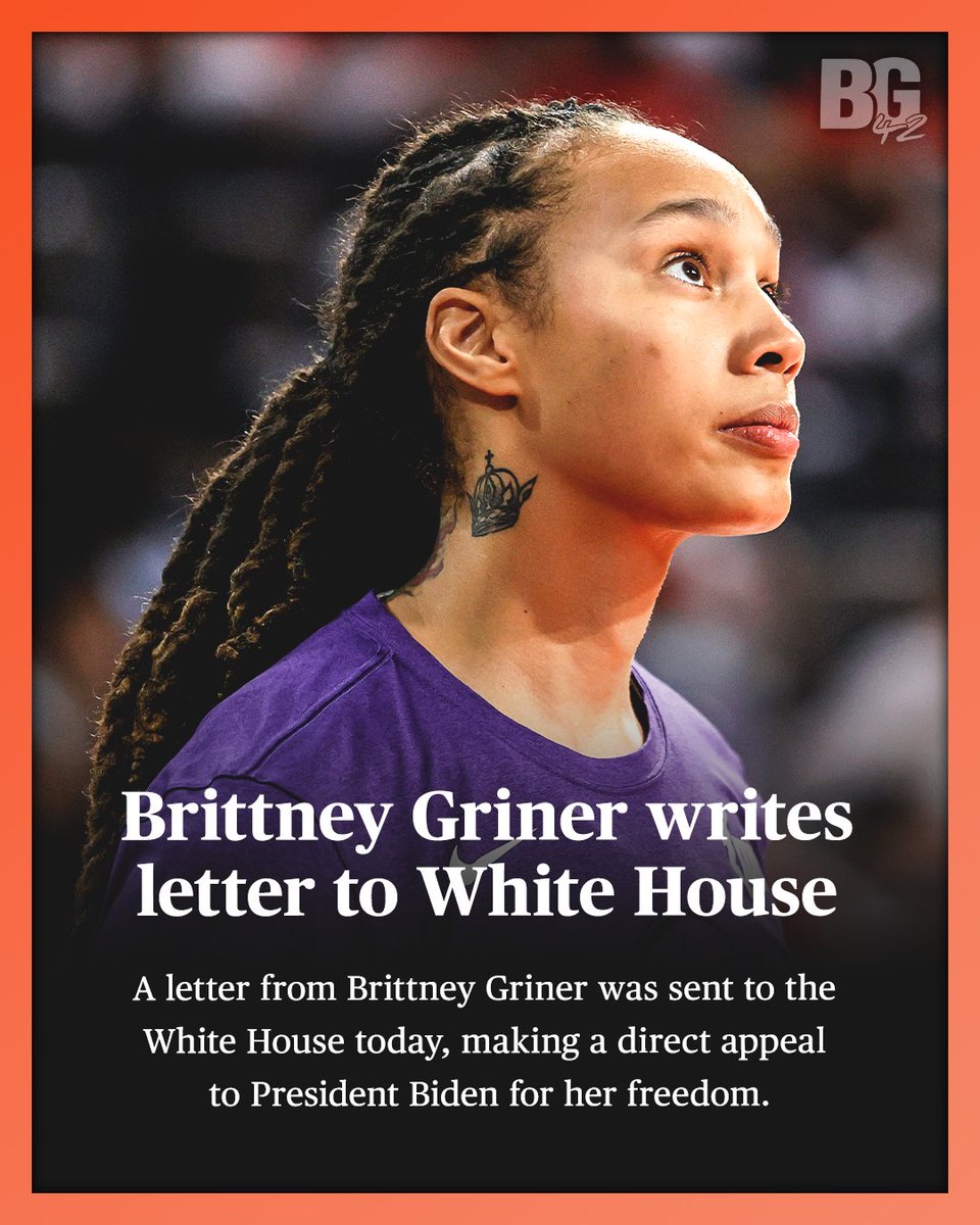 espn's tweet image. Brittney Griner made a direct appeal to President Biden for her freedom in a letter on Monday.

The WNBA star has been detained in Russia for 137 days.

More: es.pn/3IbSuN6