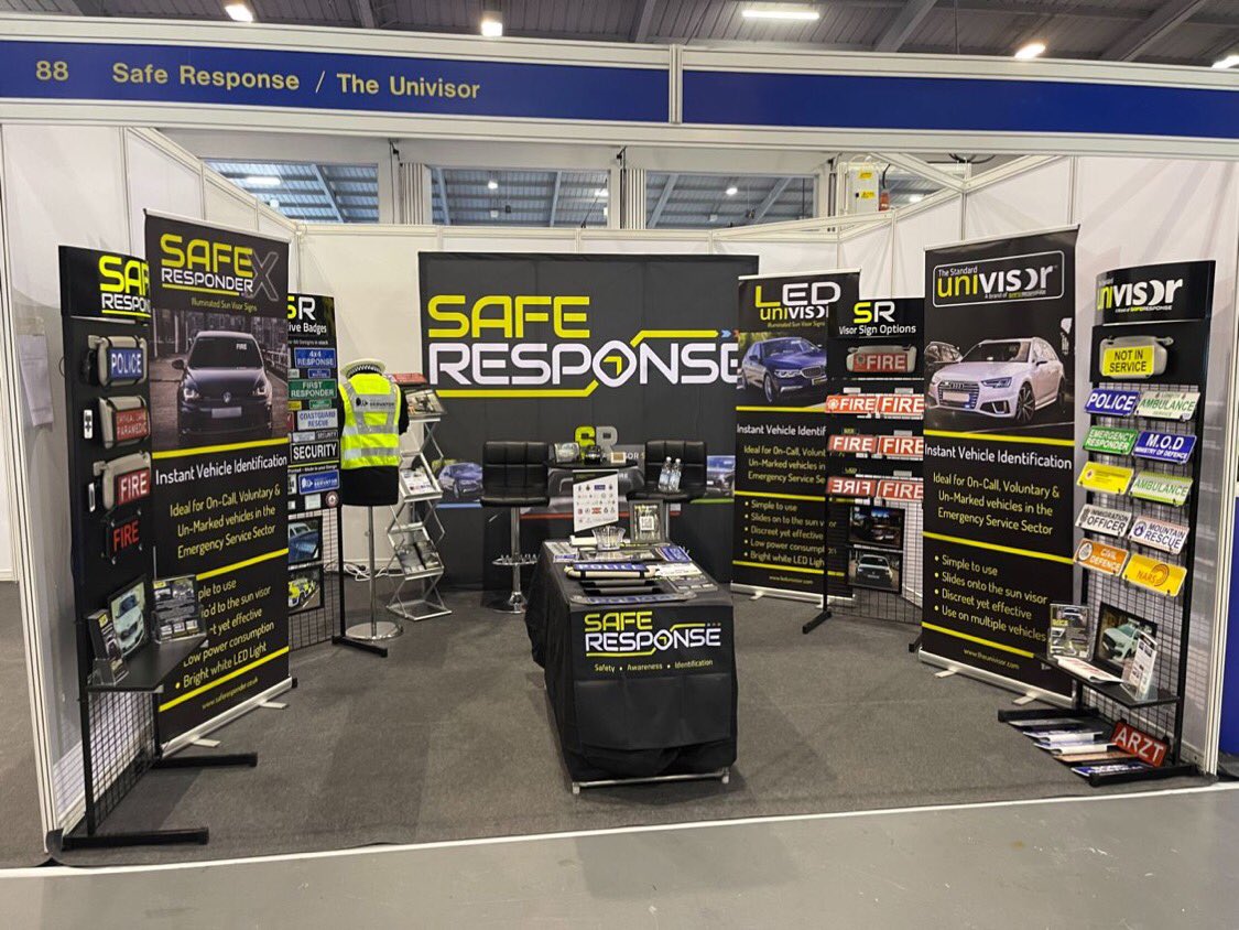 That’s us all set up ready for #NAPFM 2022. 
We look forward to meeting current customers, new customers and our suppliers over the next 2 days. Safe Responder (LED Univisor) Safe Response Ltd The Univisor
