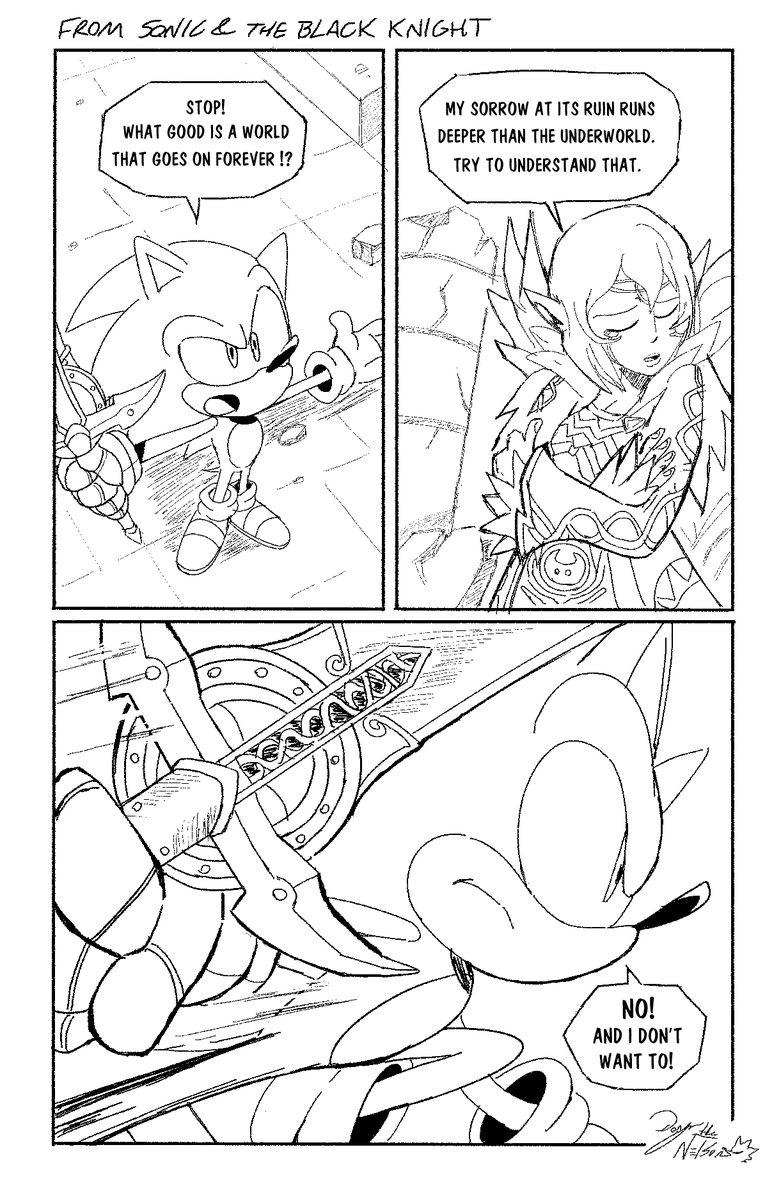 The_RealDoryN's tweet photo. Before compassion &amp; understanding, Sonic's core motivator is to: solve the external problem now. 
No matter an enemy's inner turmoil, their feelings always come 2nd to the immediate threat(s) they or any other force poses. 

For him, nobody is above that rule, not even himself. https://t.co/sGpMt4CxSf