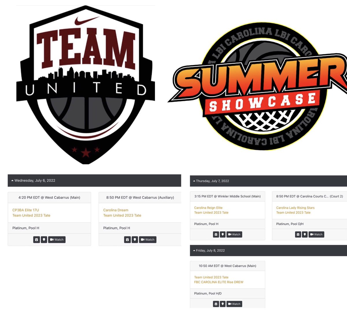 TUGirlsBB's tweet photo. 🚨Attention College Coaches🚨 Team United Tate is in the building at @LBI_Carolina Summer Showcase… Ballers on Deck!! 🏀💪🏽!! T.U.F.F @Coach_Jiann https://t.co/757a0gcplt