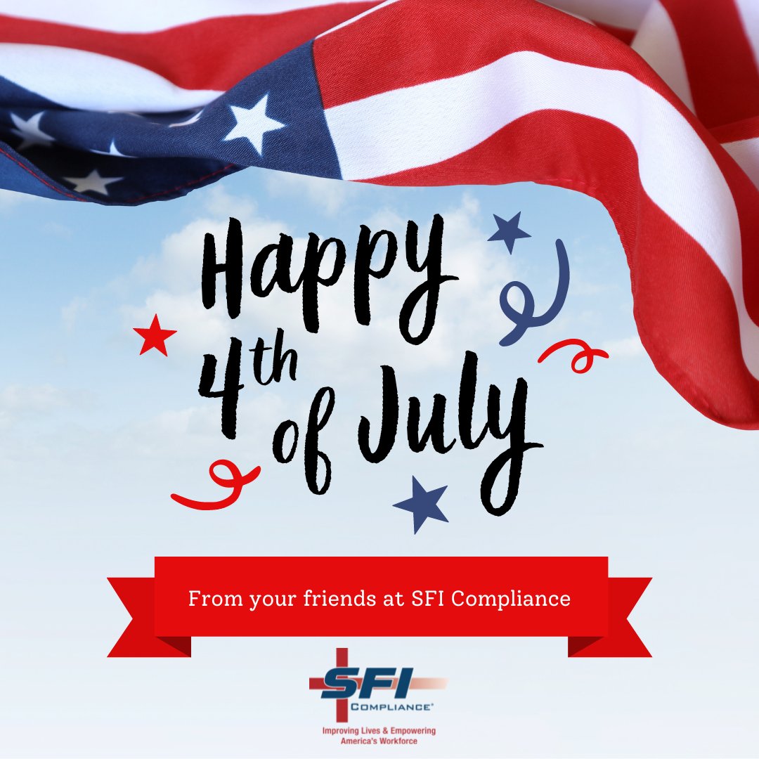 🎆 Our team at SFI is wishing you all a happy and safe Fourth of July 🎆 May you enjoy this time with your family and friends

#SafetyTraining #SafetyFirst #WorkplacePrograms #WorkplaceTraining #WorkplaceInspections #Colorado #Texas #Arizona #Florida #Georgia