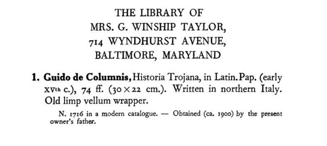 manuscriptsetc's tweet photo. MS E282 comes from the collection of Virginia Taylor, who acquired the manuscript from her father, Henry Lewis Broomall in around 1900. Listed as her only manuscript in De Ricci's _Census_ under "The Library of Mrs. G. Winship Taylor."

#KSRL #KansasManuscripts #SpecColls #NewAcq https://t.co/cbzyxf25za