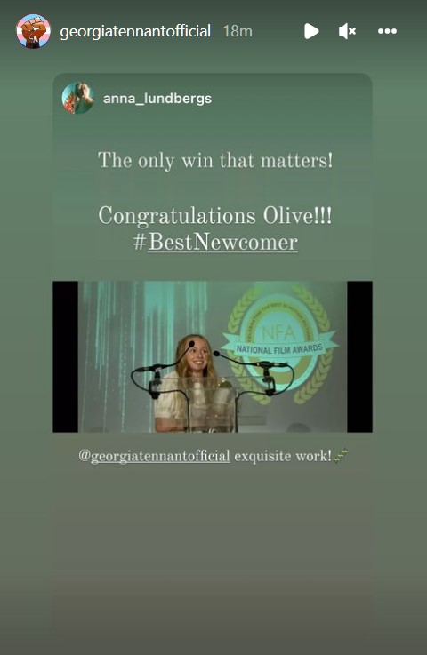 Congratulations to Miss #OliveTennant, #BestNewcomer #NationalFilmAwards #NFA