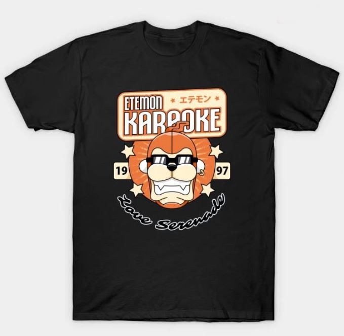 videogamedeals's tweet photo. Etemon Karaoke T-Shirt $14 via Teepublic. https://t.co/hCnFSxnA2e https://t.co/qZhkpd5OBW