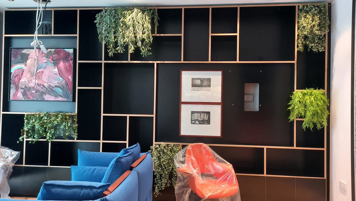 Just a couple of initial pictures of our work in London's newest hotel, opened today.  #london #plants #biophilia  Professional photos to follow.  bit.ly/3OMp4ru