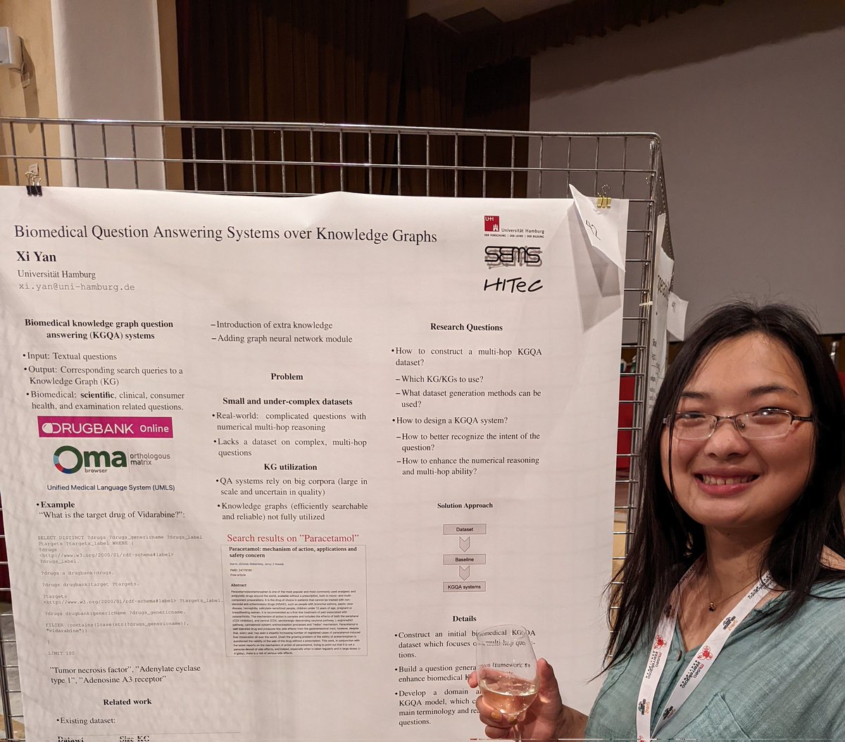 LtXixi's tweet image. Presenting my PhD topic in #ISWS2022 @isws_semweb, getting a lot of positive feedback and suggestions. Thanks for this opportunity @Ricardo_Usbeck, and here is the proof that I actually make the summer school despite the horrible flight situation.